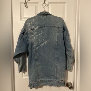 PacSun Blue Denim Jacket with Distressed Accents